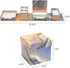Global Printed Products Designer Printed Folding Desk Organizer, Includes Phone Stand, Small Compartments, Pen Holder,