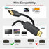 4K 10 2-Pack (4k, 2880P,2160P, 1440P, 1080P) DisplayPort to HDMI Cable Feet, DP (Display Port) to HDMI Cord Male