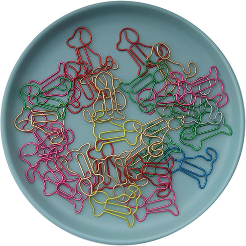 SOWAKA 30 Pcs Sitting Dog Bookmarks, Metal 3.2 x 2.6 cm Small Cute Paper Clips for Students, Journaling, Document
