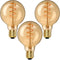 HEWASOL Spiral Dimmable LED Edison Bulbs, G80E26 Screw, Non Flicker, 4W Retro Filament, 2000K Soft Warm White, 3 Pack