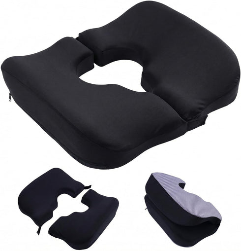 Drounphi Split-Design Bed Sore Pillow Coccyx Cushion - T-Shaped Pressure Relief Pillow for