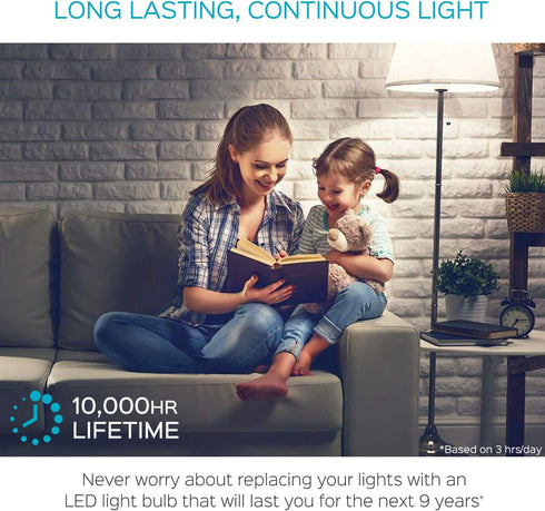 LUXRITE A19 LED Light Bulb, 100W Equivalent, 5000K Bright White, 1600 Lumens, E26 Medium Base, Non-Dimmable, 6 Pack