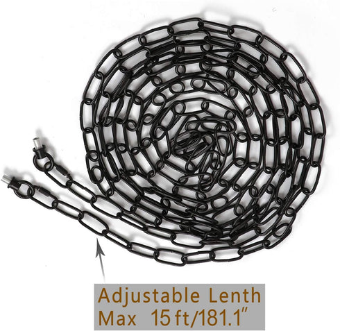 2 Pack 15ft 65 L0016 Heavy Duty Chain for Light Fixture, Pendant Light Extra Chain Permits Installation of Chain-Hung