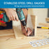 Drill Gauge, Stainless Steel Drill Bit Size Gauge for 1/16'' to 1/2'' Hole Measurement Tool