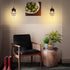 E26 (1-Light, Bulb) Pull Chain Wall Sconce Wire Cage Wall Light Fixtures with On Off Switch Hardwired Black Metal