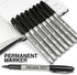 INTUNO 120 Count Permanent Markers, Black, Fine tip, Oil-Based Permanent Markers, Waterproof and Fade-Resistant