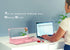 TOWON Pink Desk Dry Erase Board with Detachable Calculator, Small Glass Desktop Whiteboard, 17 x 6 in