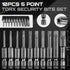 LMXMGRG 5 Set 10pcs Set S2 (50mm) TT8-TT45 Point Torx Plus Bit Tamper-Proof Security Bits Safety Torx Bit Alloy Steel