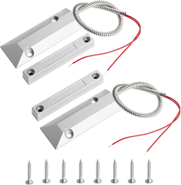 Aoje-Link OC-55 NO Rolling Door Contact Magnetic Reed Switch Alarm Sensor, Zinc Alloy, 2pcs