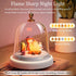 kvppvt Dimmable Cute Flame Ambient Music Small Night Light with Music Box, Warm Light, Exquisite Decorative