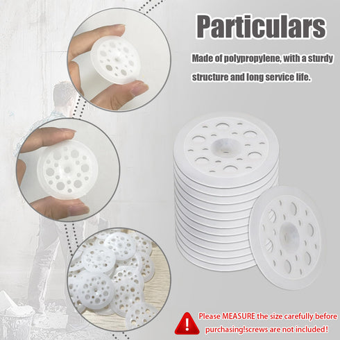 600 Pcs 45 mm White Plastic Washer, Foam Board Fasteners and Load Spreading Polypropylene Washers for Fixing Rigid Foam