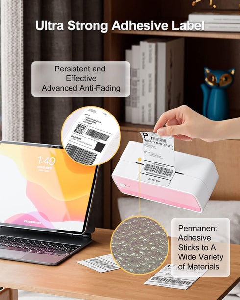 4x6 500 241bt, Phomemo Thermal Shipping Labels, PCS -Fold Thermal Labels, Compatible with MUNBYN,JADENS,Nelko,Rollo