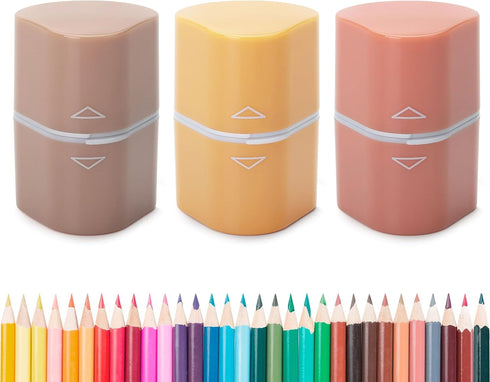 Mr. Pen Pencil Sharpener for Colored Pencils, 3 Pack, 3 Hole Manual Handheld Pencil Sharpeners