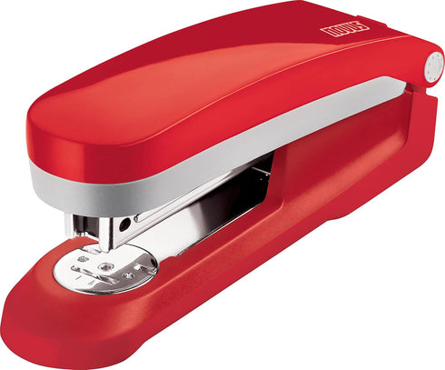 Novus E25 Compact Stapler, 25 Sheet Capacity, Precision Staple Guide, German Engineered, 10 Year Warranty, Red