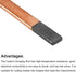 PATIKIL Flat Gouging Carbon Electrode Rod, Copper Coated 355x12x5mm for Welding, Pack of 5