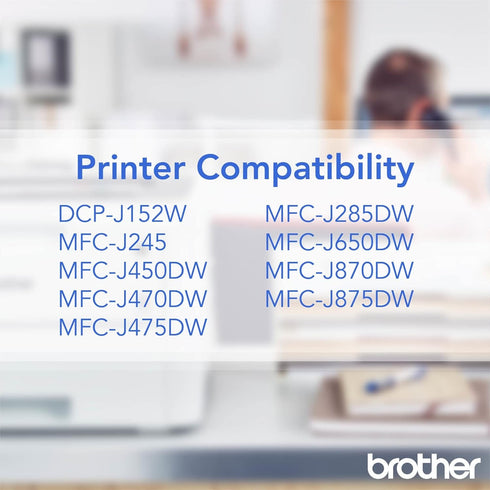Brother LC101BK, 300 LC101 Genuine Standard Yield Black Ink Cartridge, Replacement Black Ink, Page Yield Upto Pages