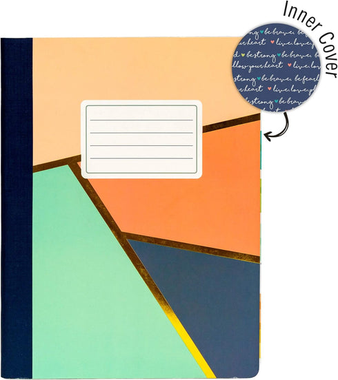 Pukka Pad, Carpe Diem Composition Notebooks - 3 Pack of Journals Featuring 140 Pages of College Ruled 80GSM Paper with