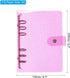 PATIKIL A5 Clear Binder Cover, Soft PVC Bling Loose Leaf Binder Protector Refillable Notebook Shell with Snap Button Closure for DIY Meeting Notebook Folder, Pink by PATIKIL