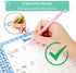 PracticeJQDEN (30 Premium Grooved Handwriting Practice Kit for Kids, Children's Magic Practice Copybook for Writing