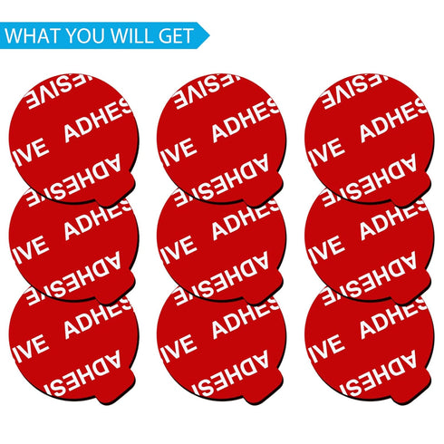 PKYAA 9 Pack Sticky Adhesive Compatible with Socket Base, Double-Sided Replacement Tape for Collapsible Grip & Stand