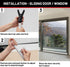 Keplrend 2 Pack Jammer Door Stoppers Security Bar - Heavy Duty Door - Adjustable Sliding Door Lock Bar - Door Barricade