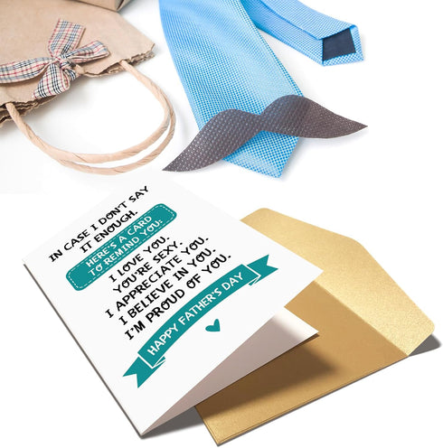 Chenive Husband Father's Day Card Gifts from Wife, Sweet Fathers Day Cards Gifts for Husband Boyfriend, Happy Fathers