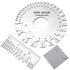 2 Pcs Stainless Steel Thickness Gauges, Wire Gauge Measuring Tool for Metal Sheets and Wire Thickness