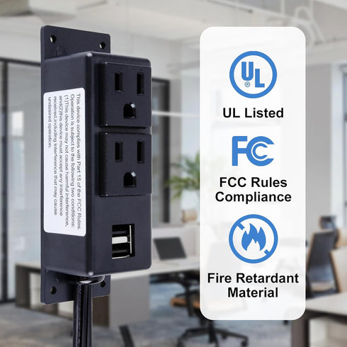 Sekelo Gun Safe Accessory Electrical Power Outlet Kit Safe Power Outlet Kit with USB for Interior Dehumidifiers