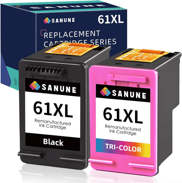 Remanufactured Ink Cartridge Replacement for HP 61, 61XL Combo Pack for HP Envy 4500, 5530, 4502, 5535, 5534, OfficeJet