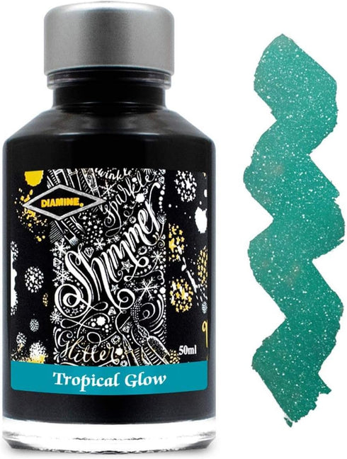 Diamine 50ml Fountain Pen Bottled Ink - Shimmering Tropical Glow