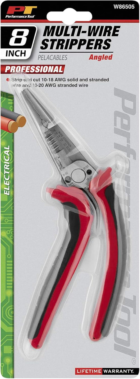 Performance Tool W86505 8 Inch Multi-Wire Electrical Tool, Cut, Strip, Crimp, Twist, and Shear with Ease