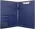 WAVEYU Padfolio Clipboard Folder, Faux Leather Storage Clipboard for Letter Size A4 Notepad, Blue