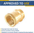 Press Fittings Adapter, 1" Press Fit x 1" Female NPT Threaded (LF Brass, 5 PACK)