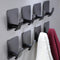 Taozun Adhesive Hooks 8 Packs, Black Wall Hooks for Hanging Coat/Towel in Bathroom