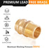 10-Pack LF Brass 1/2" Press X 1/2" Male NPT Adapter Press Fitting Adapter