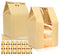 90 Pack Bakery Bags with Window, Kraft Paper Sourdough Bread Bags with