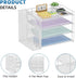 Marbrasse Desk Organizer and Accessories, 4-Tier Paper Letter Tray Organizer for School Home Office Desk Supplies
