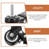 4pcs 1.5-inch M8x25 UPKOCH Stem Casters with Brake, Threaded Rod Heavy Duty Swivel Wheels for Furniture, Rolling Cart