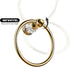 WINCASE Crystal Towel Ring, Gold Towel Holders for Bathrooms, Round Hand Towel Rack, Wall Mounted