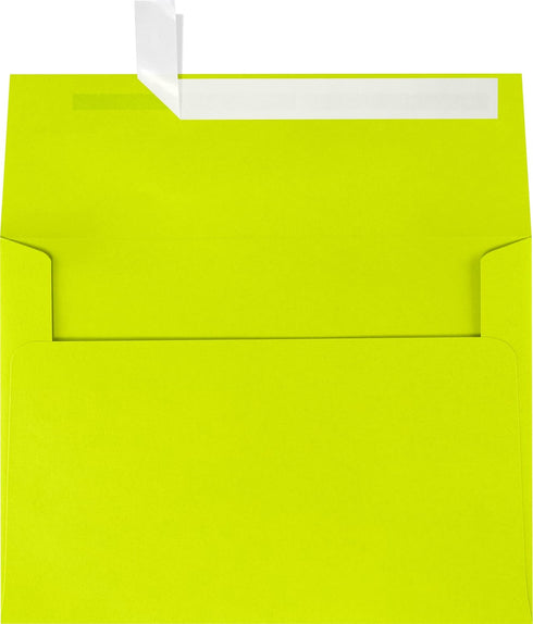 LUXPaper A7 Invitation Envelopes, Peel & Press, 5 1/4" x 7 1/4", Wasabi Green, 80lb Text, 50 Qty