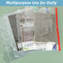 CertBuy 60 Pcs Poly Zip Envelopes, A4 Letter Size Plastic Zipper Folders, Clear with Label Pocket for Storage
