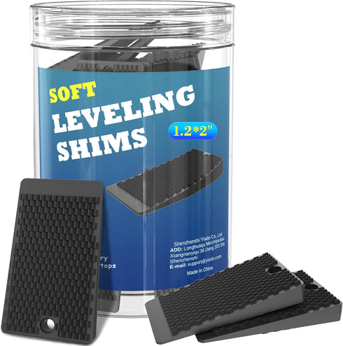 Furniture Levelers, 32 Piece Jar, 2“ Rubber Shims for Leveling, Non-Slip Shims for Home Improvement