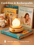 Dimmable Smiley Night Light for Baby Nursery, Rechargeable LED Candle Lamp, Eye, Caring Mood Light with Timer, Cute