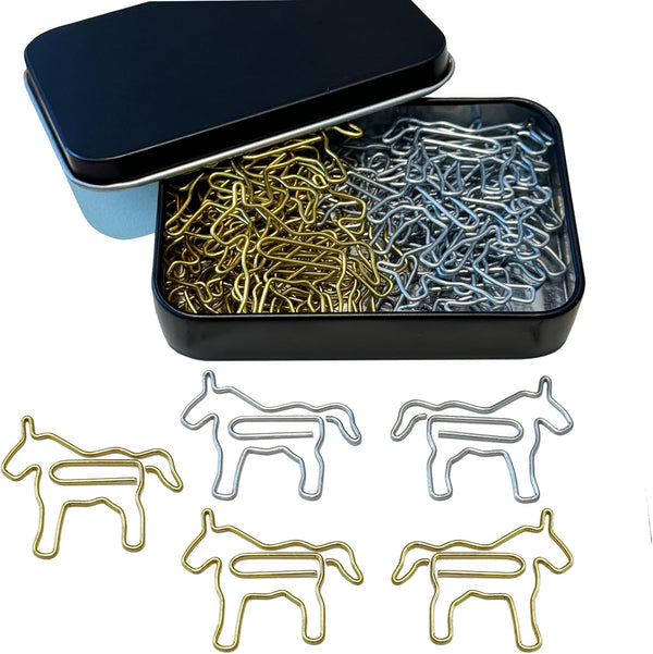 Cute Horse Paper Clips, 30PCS Animal Shaped Page Markers for Office School Supplies