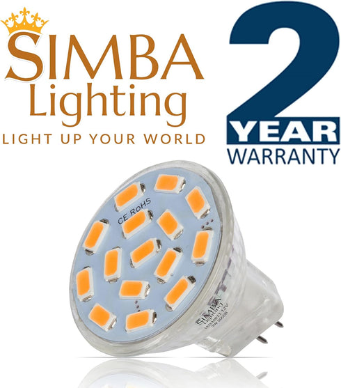 Simba Lighting LED MR11 Flood Light Bulbs (10 Pack) 12V 3W 20W Halogen Replacement for Landscape