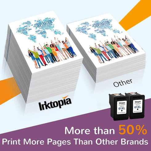 Inktopia Remanufactured Ink Cartridge Replacement for HP 61XL 61 XL 2 Black for HP Envy 4500 Series Printers