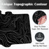 Large Topographic Mouse Pad, XXL Gaming Mousepad, Keyboard and Mouse Pad, Desk Mat, 35.3 x 15.7 in, Minimalist Contour