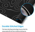 Large Topographic Map Gaming Mouse Pad for Desk, Black Desk Pad with Non-Slip Rubber Base, Desk Decor