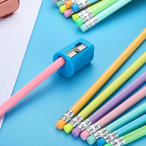 PATIKIL Round Pencils, 48 Pack HB Graphite Pencils with Eraser, Cute Wood Pencils for Classroom and Office Supplies