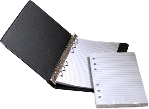 SPPRANDOM HNR Essentials Loose-Leaf Memo Book, 6-Ring Binder, 80 Pages + Free Refill, 6 3/4 x 3 3/4"